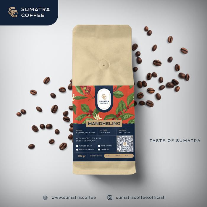Gambar KOPI ARABIKA SUMATERA MANDHELING 100 gr (ROASTED BEAN) dari Sumatra Coffee Official Kota Medan Tokopedia