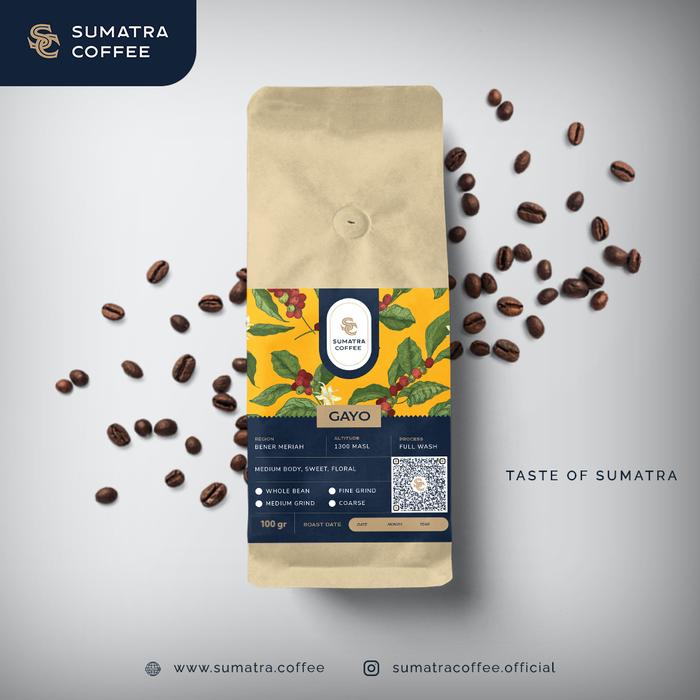 Gambar KOPI ARABIKA SUMATERA GAYO 100 gr (ROASTED BEAN) dari Sumatra Coffee Official Kota Medan Tokopedia