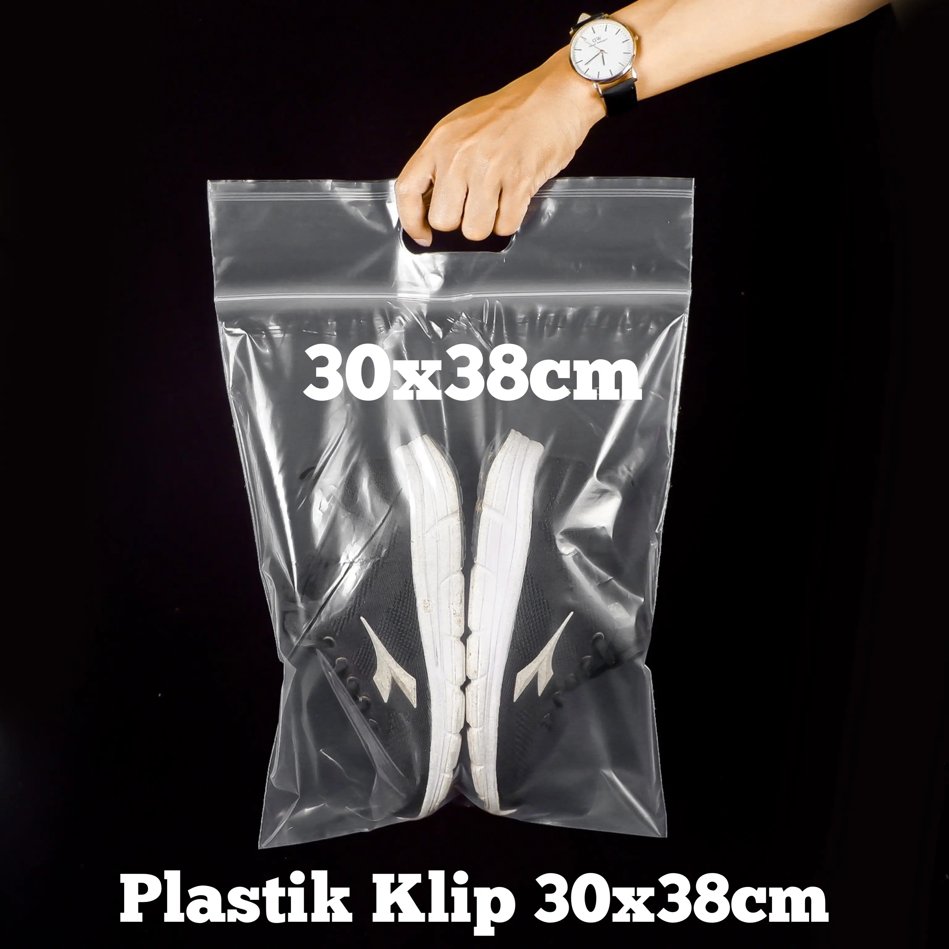 Plastik ziplock bening transparan 30x38+7 (Isi 100pcs)