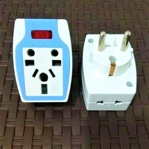 Gambar Steker T-SERBAGUNA 10A / Stop Kontak / Over Steker Kaki 3 MULTI+ Lampu dari SINAR TERANG SIMO MAKMUR Kota Surabaya Tokopedia