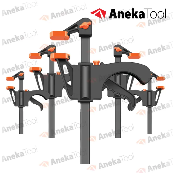 F Clamp 4" 6" 8" - Quick Release - Alat Penjepit Kayu Besi Catok