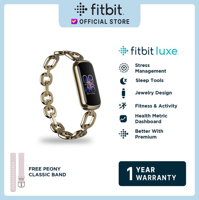 Gambar FITBIT Luxe [FB422GLPK-FRCJK] - Soft Gold/Peony dari Fitbit Official Store Kota Administrasi Jakarta Barat Tokopedia