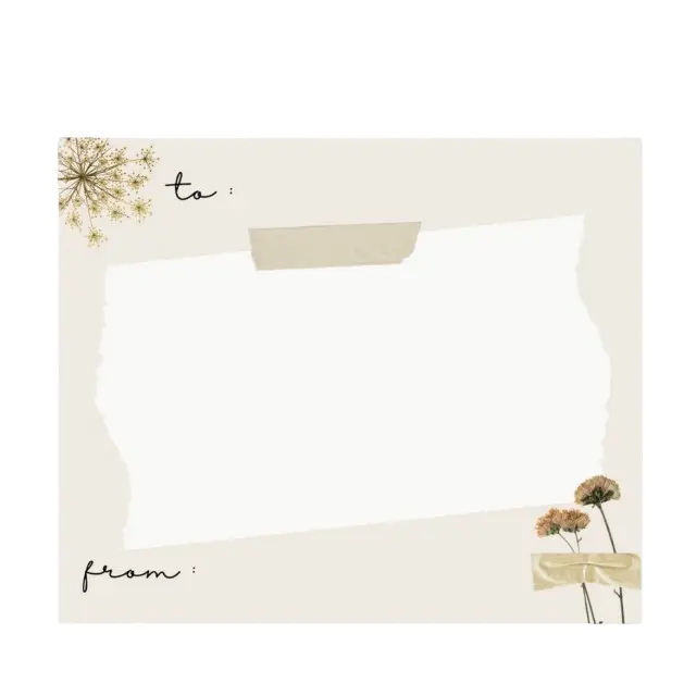 Kartu Ucapan Ukuran A6 12x10cm Blank Card