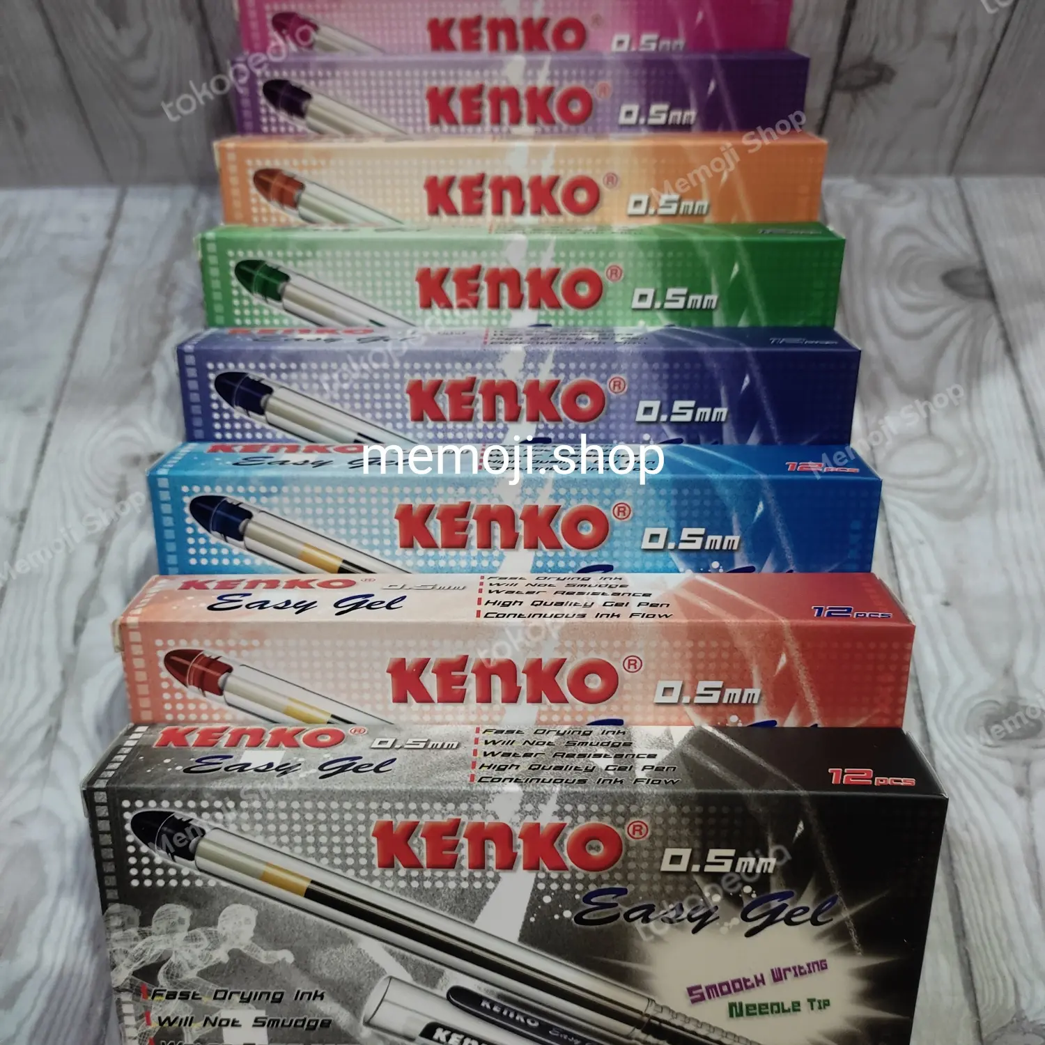 Pulpen / Gel pen KENKO EASY GEL 0.5mm isi 12pc