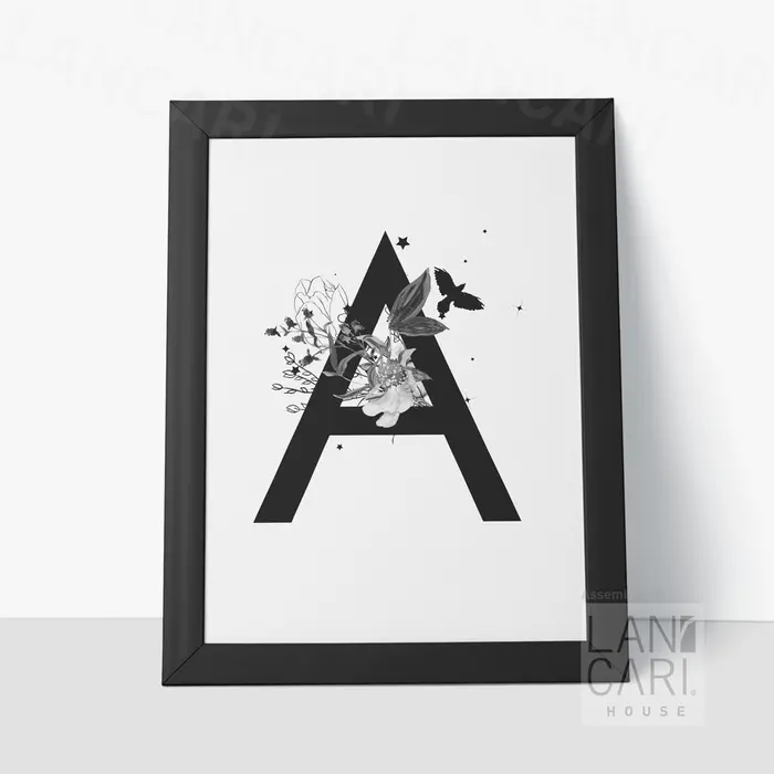 Gambar Inisial Frame A Dekorasi Nama Ulang Tahun Name Sign BNW Hiasan Bingkai - Hitam dari LANCARI Kota Administrasi Jakarta Pusat 5 Tokopedia