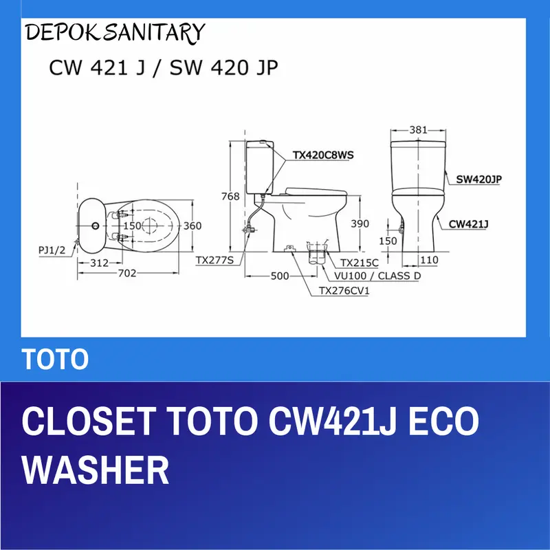 Closet duduk toto cw421j /cw421j/ closet duduk toto/closet 2