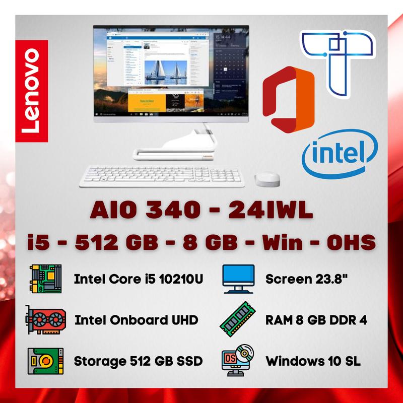 Lenovo All in One AIO A340 24IWL - i5 - 512 GB - 8 - Windows - OHS ...