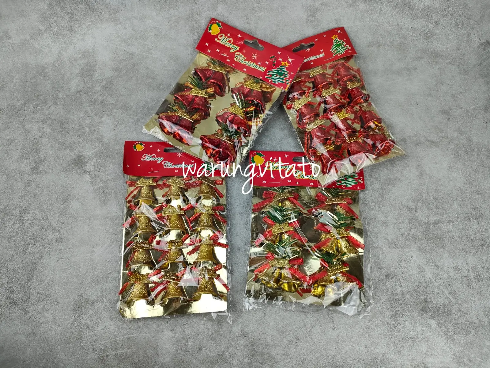 HIASAN CHRISTMAS BELL / LONCENG NATAL CANTIK UNTUK DUS KUE, DLL