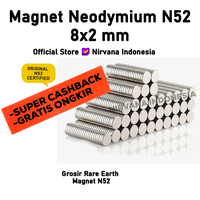 Gambar MAGNET NEODYMIUM N52 SUPER STRONG 8x2 mm GROSIR dari Nirvana Indonesia Yoga Kota Medan 1 Tokopedia