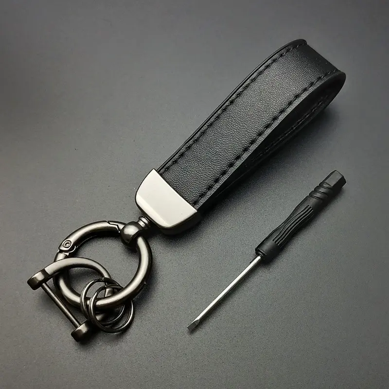 Premium Leather Key Chain Gantungan Kunci Mobil Motor Key POLOS 3