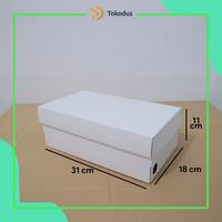 Gambar Kardus Box Packing 31x18x11 Putih Polos Duplek + Kraft untuk Sepatu & Sandal - Tokodus TKI dari Tokodus TKI Kab. Bandung 4 Tokopedia