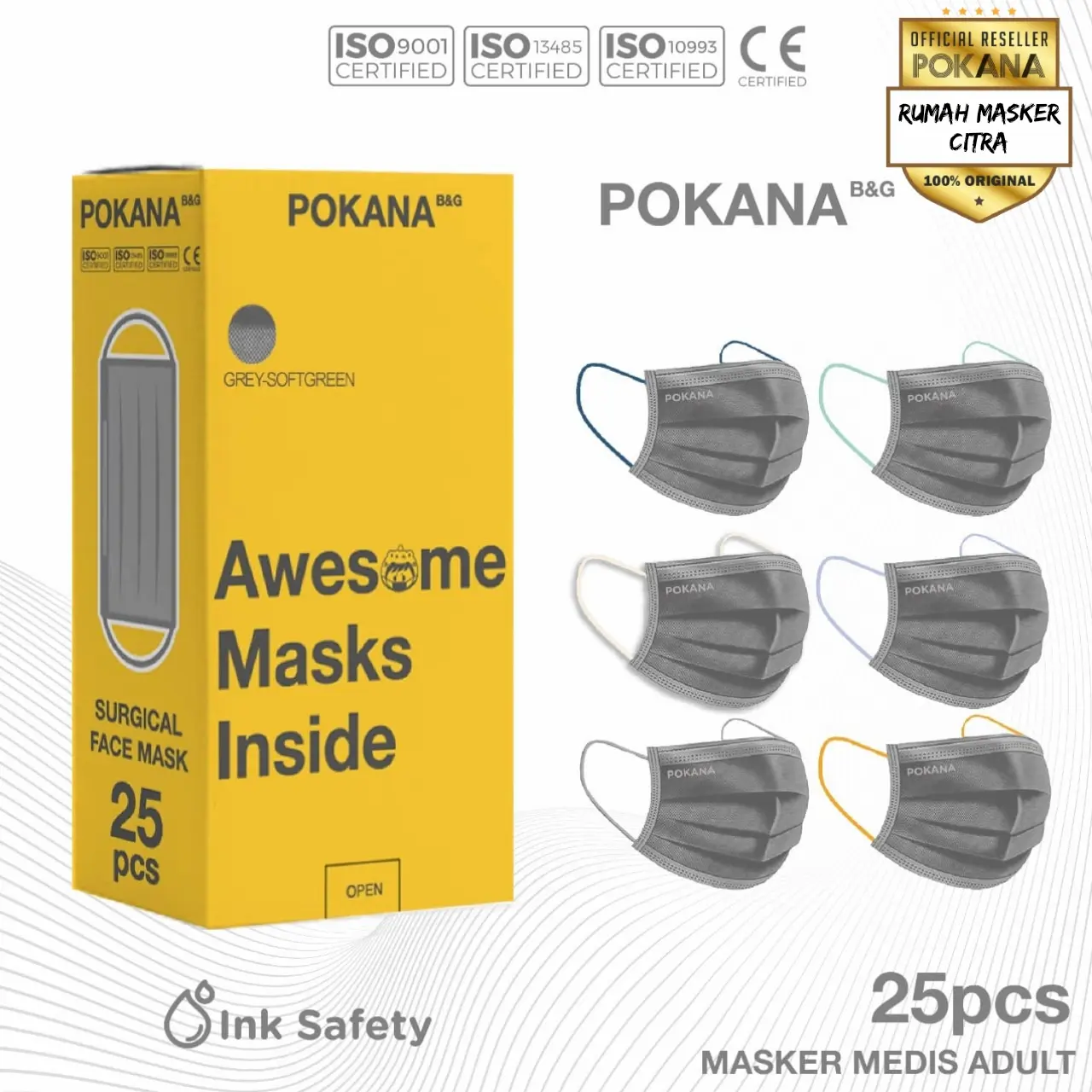 Masker Medis Pokana B&G 4Ply