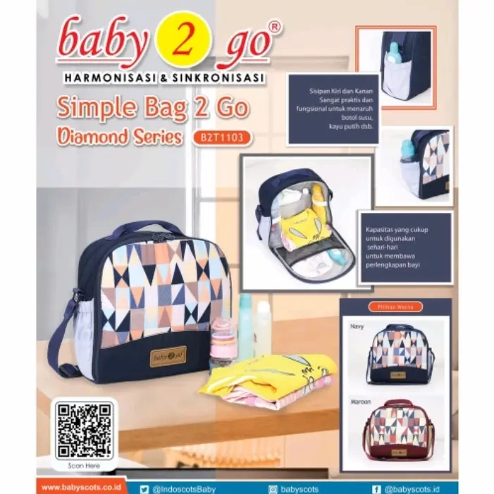 Baby Go Simple Bag Diamond B2T1103 / Diaper Bag
