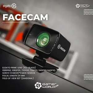Elgato Facecam 1080p 60FPS Premium Webcam with 82 Degree Field of View
