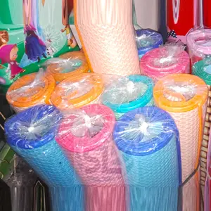 Karpet / Tikar Lantai Plastik Spon Eva - BINTIK TIMBUL warna polos