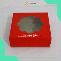 Gambar (ISI 100) Tokodus TKI - Kardus Box Packing Kue Cake Bunga Merah 22x22x7cm Duplex Laminasi Warna Merah dari Tokodus TKI Kab. Bandung 5 Tokopedia