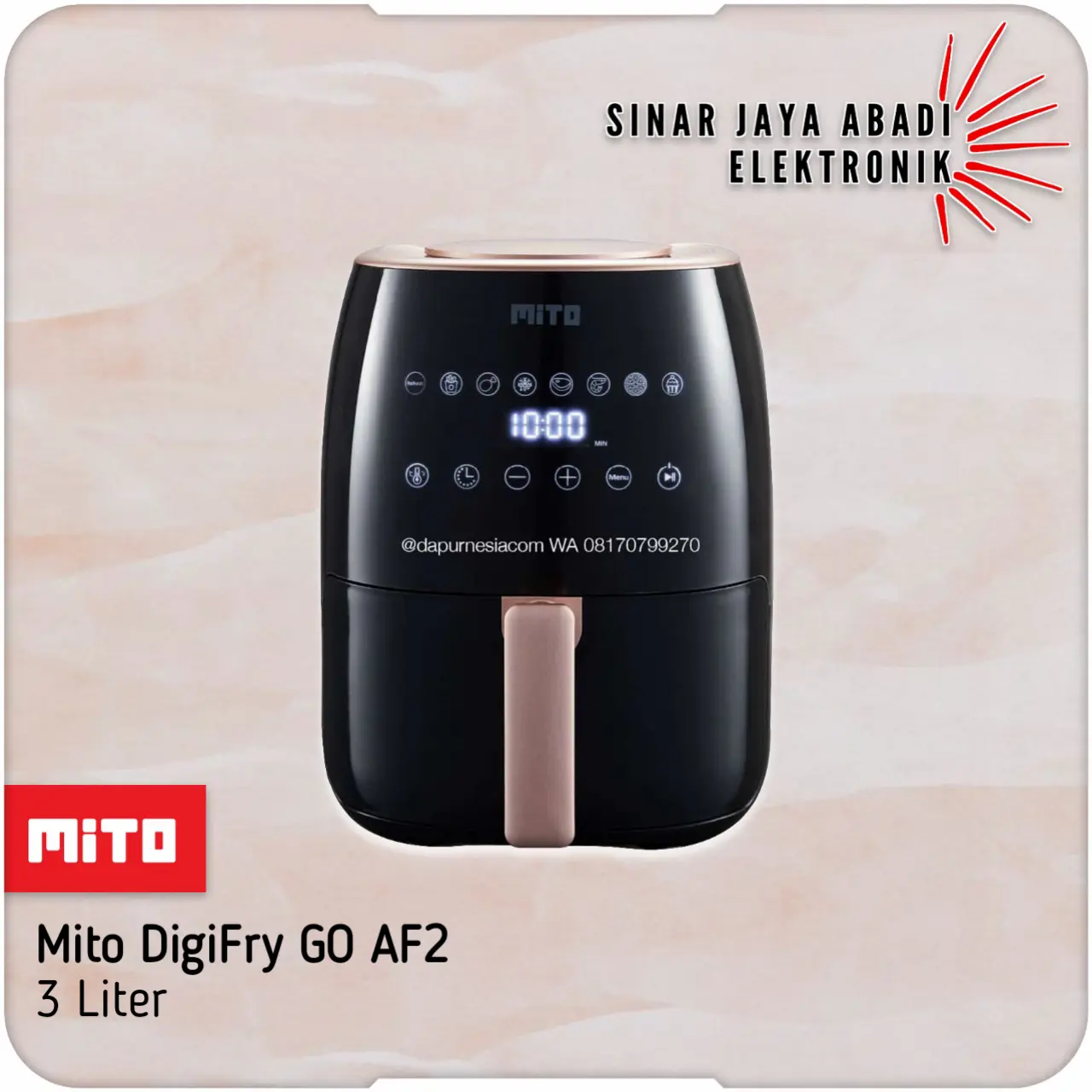 Mito Digital Air Fryer Go AF2 [ 3L]