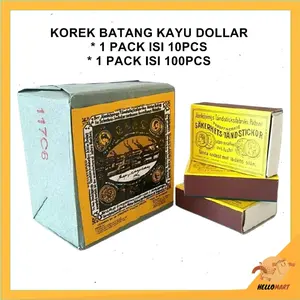 ORIGINAL Korek Kayu Dollar Classic 1 PACK ISI 10 KOTAK / HELLOMARTID