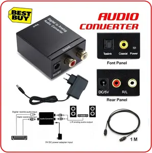 AUDIO KONVERTER DIGITAL TO ANALOG OPTICAL TO RCA BUNDLING KABEL OPTIK