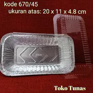 Loyang Alumunium Foil tipe 670/45 ukuran 20x11 cm (Tebal) - Termasuk TUTUP