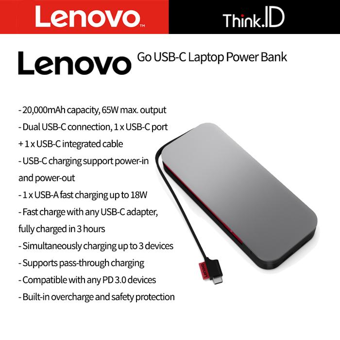 Promo Lenovo Go USB-C Laptop Power Bank (20000 mAh) 40ALLG2WWW