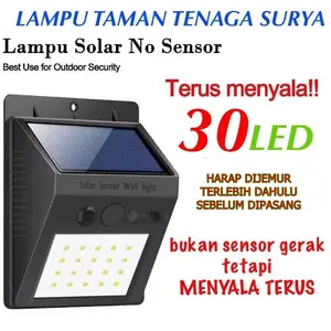 LAMPU TAMAN TEMBOK TENAGA SURYA TANPA SENSOR / LAMPU TAMAN SOLAR CELL