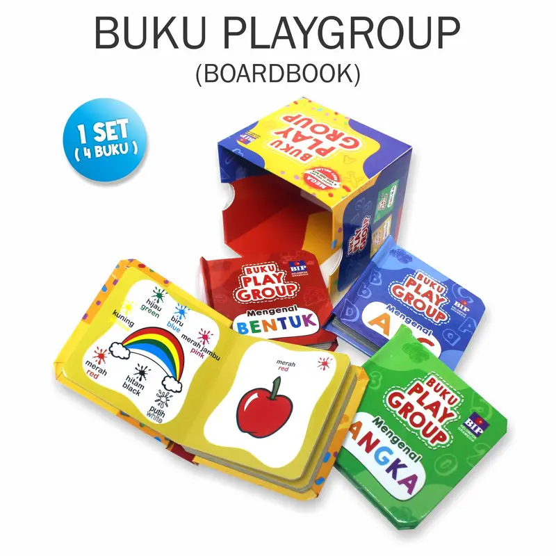 Buku Play Group Isi 4 Buku Mengenal Huruf Angka Bentuk Warna Board / GRAMEDIA PUSTAKA UTAMA - GPU 0