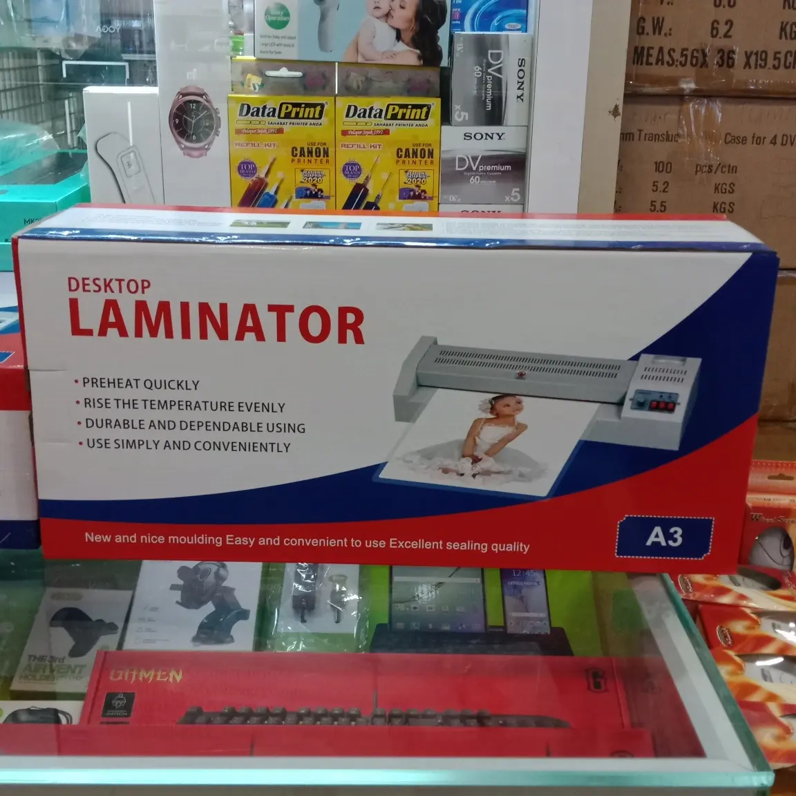 mesin laminating a3 a4 laminator pengganti yatai kartu pvc hot cool