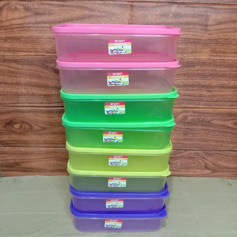 6 pcs toples kotak / kotak makan trisula / bok serbaguna 900 ml 0
