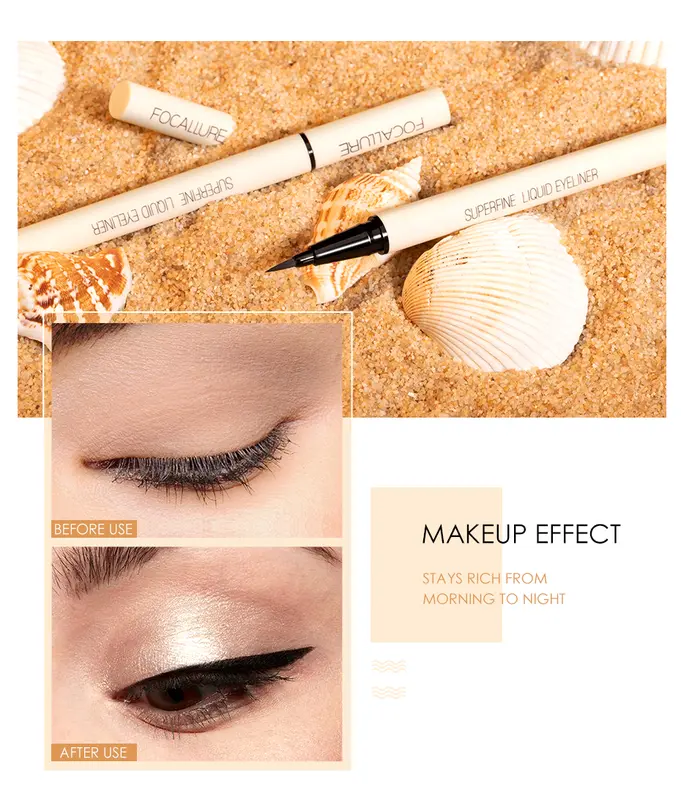 FOCALLURE waterproof eyeliner 24 hours smooth black liquid FA91 5