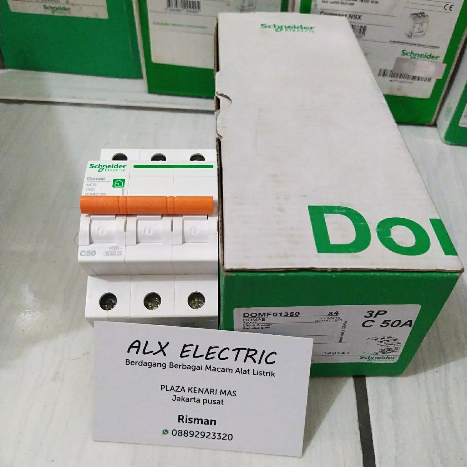 MCB DOMAE NEW 3P 50A 63A 6KA DOMF01363 DOMF01350 SCHNEIDER ORIGINAL