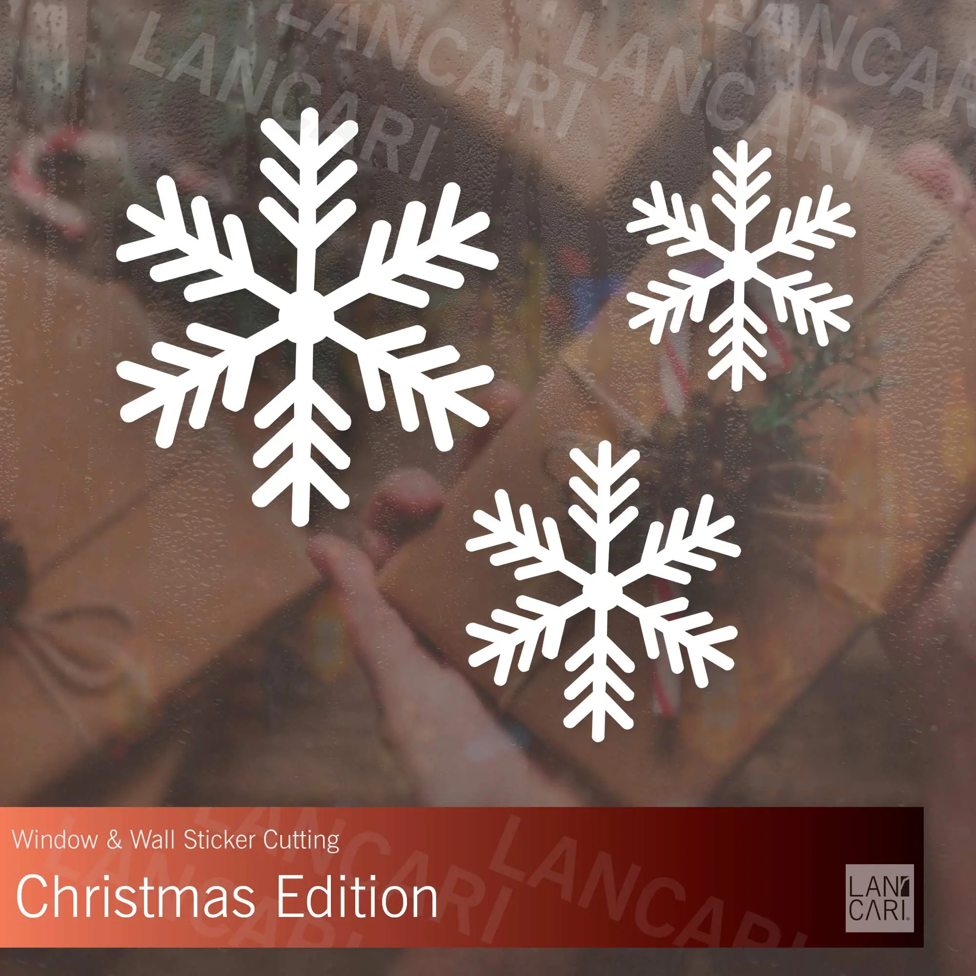 Stiker Natal Christmas Salju Snow Decal Window Wall Kaca Dinding decor