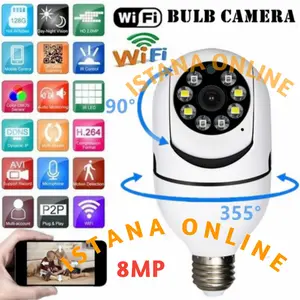 IP CAMERA CCTV WIFI V380Pro speed dome PTZ lampu mini