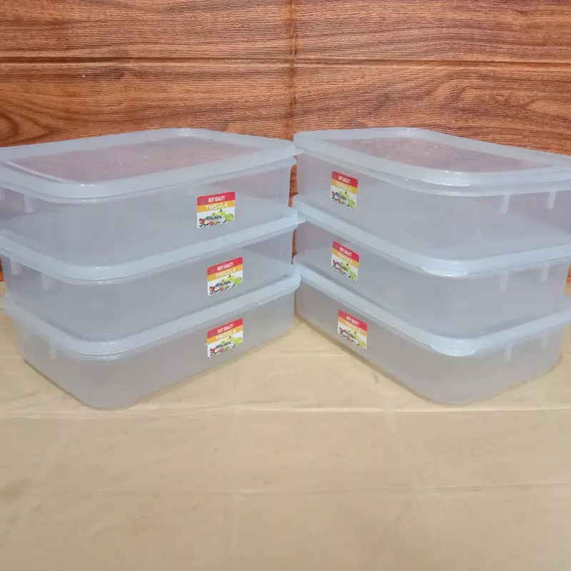 6 pcs toples kotak / kotak makan trisula / bok serbaguna 900 ml 1