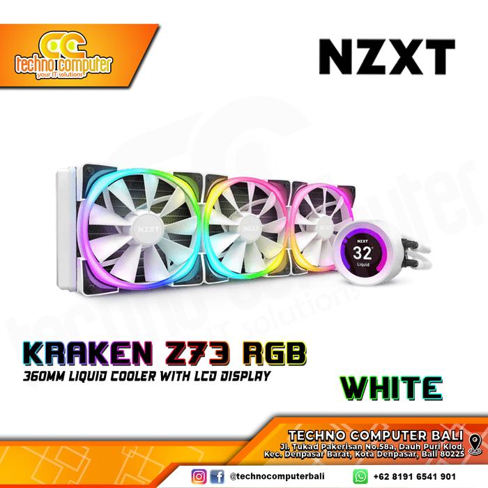 Gambar NZXT KRAKEN Z73 RGB - 360mm AIO Liquid Cooler with LCD Display dari Techno Computer Bali Kota Denpasar Tokopedia