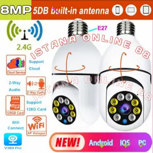 IP Cam PTZ Mini 8MP V380Pro Speed Dome Wireless Human Tracking