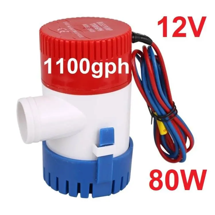 Pompa air celup Bilge pump 1100GPH DC 12V submersible pump mini 0
