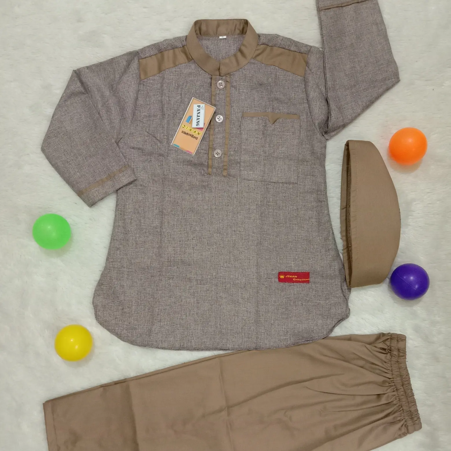 Baju Koko anak laki-laki /Setelan koko anak /Koko kurta Katun Toyobo