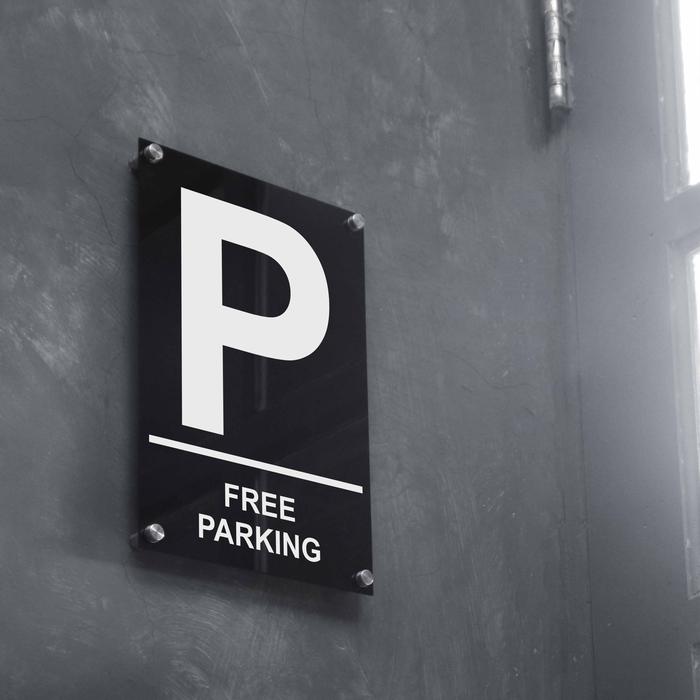 Gambar Sign Free Parking Akrilik + Sticker Outdoor - INPI HOUSE dari INPI HOUSE Official Kota Bandung Tokopedia