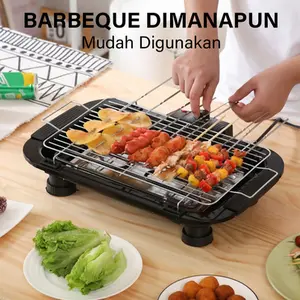 Alat Panggangan Barbeque Sate Denki Elektrik BBQ Grill 1360 watt