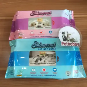Tisu Basah Untuk Kucing Shinecoat Cat Wet Wipes isi 50 lembar