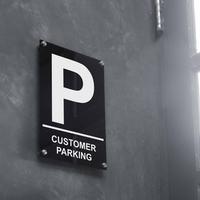 Gambar Sign Customer Parking Akrilik Hitam + Sticker Outdoor - INPI HOUSE dari INPI HOUSE Official Kota Bandung 1 Tokopedia