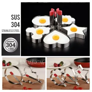 304 Stainless Cetakan Telur Pancake Premium / Egg Omelette Mold Ring