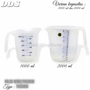 Gelas Ukur Plastik Takar 500 1000 2000 ml