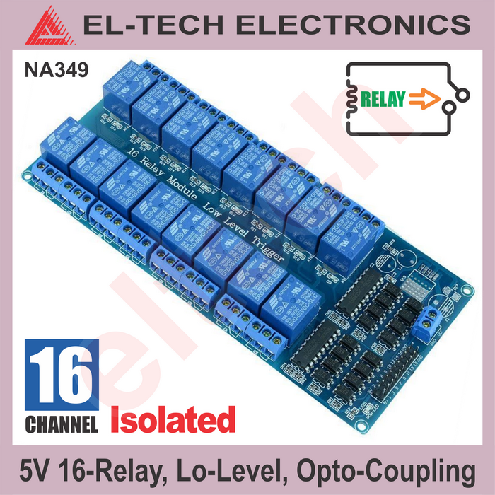 Jual RELAY Modul Switch Isolate Opto Coupling 16 Channel 5V 12V 24V ...