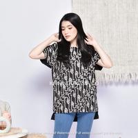 Gambar KI Blouse Atasan Top Casual Santai Batik Binar Hitam - Hitam, 4 dari KainIndonesiaco Kota Administrasi Jakarta Timur 1 Tokopedia