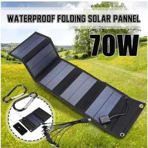 TENAGA SURYA MATAHARI 70W 5V USB SOLAR PANEL FOLDING Waterproof IP65