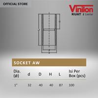 Gambar Socket PVC AW 1 Inch Vinilon dari Vinilon Kota Administrasi Jakarta Utara 2 Tokopedia