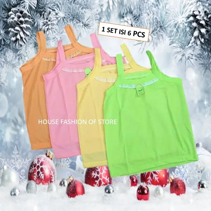 6 KAOS DALAM DALEM SINGLET TANKTOP BAJU KAUS ANAK PEREMPUAN CEWEK 3