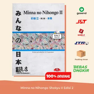 Buku Bahasa Jepang Minna no Nihongo Shokyu II Edisi 2 Plus CD